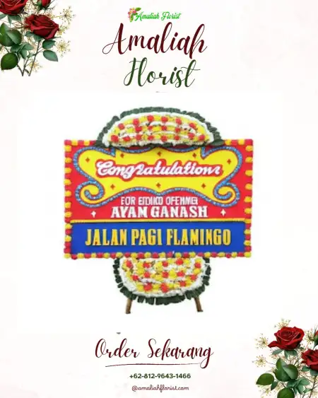 Sewa Papan Bunga Batu Merah